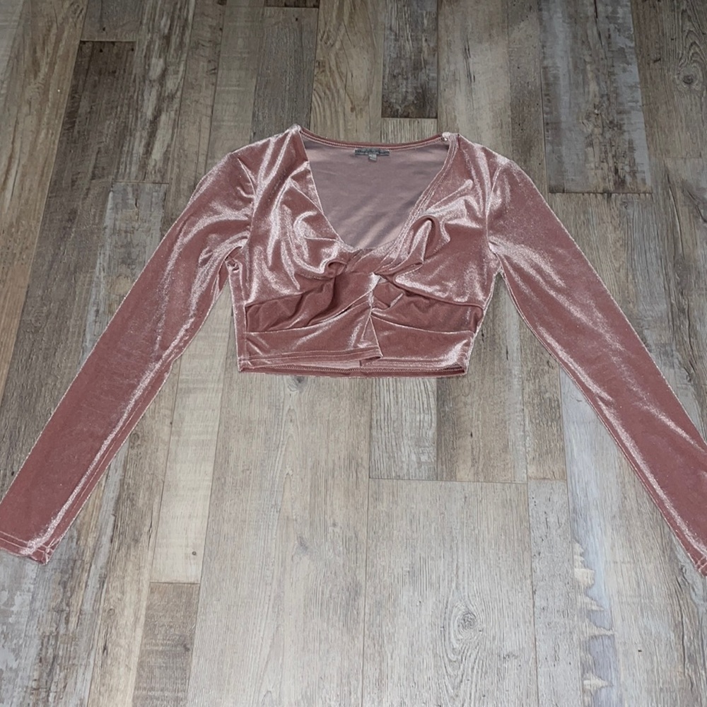 Charlotte Russe Velvet Crop Top